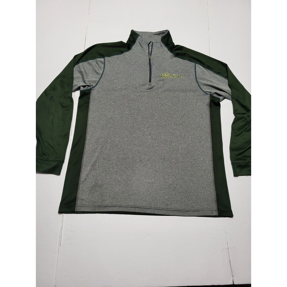 (#20)Pennant Men's 1/4 Zip Mock Neck Long Sleeve Polyester Pullover Gray XL